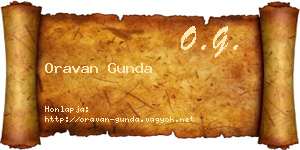 Oravan Gunda névjegykártya